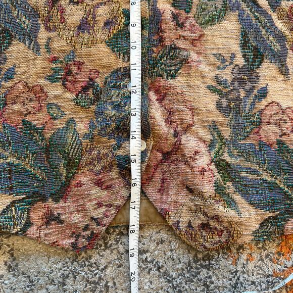 VTG VRG SPORT Floral Tapestry Vest Size L Indie Eclectic Hipster Casual Grandma - Picture 6 of 8